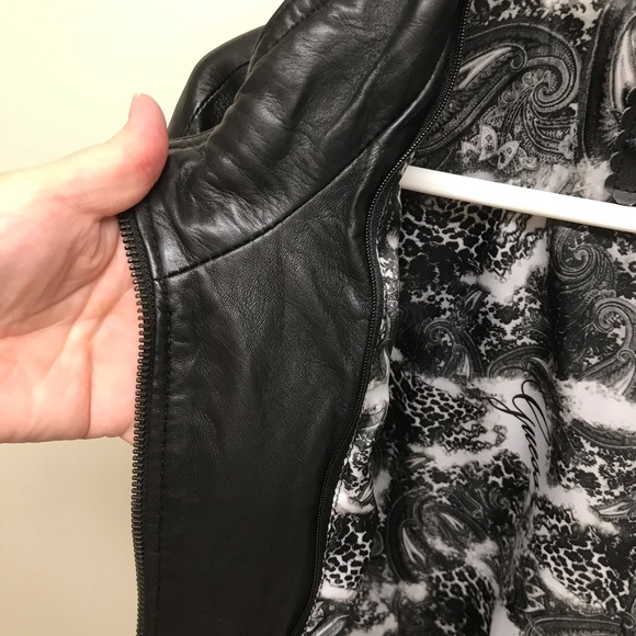 Guess Soft Genuine Leather Jacket - Picture 13 of 13